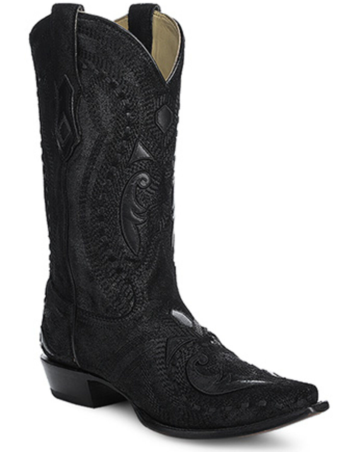 Men's Corral Embroidered Western Boots - Snip Toe