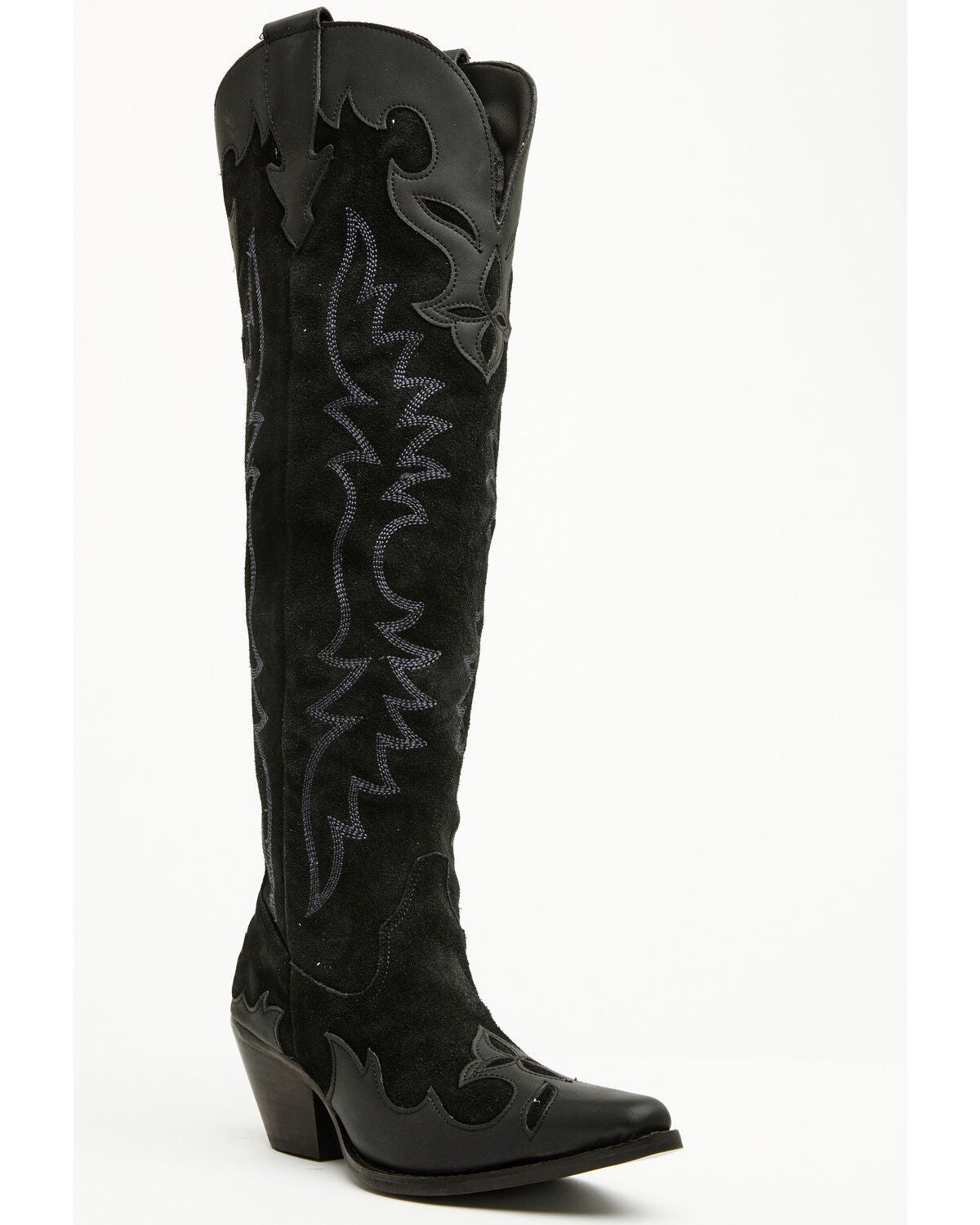 Women's Dingo Drama Queen Overlay Tall Western Boots - Round Toe