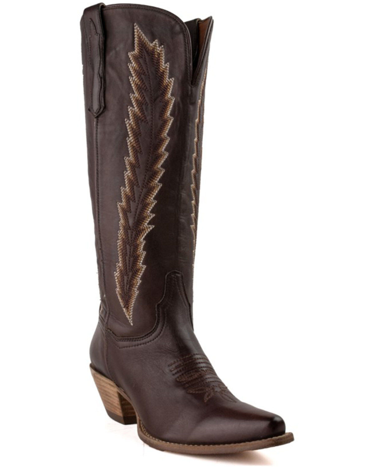 Women's Dan Post Mahan Feather Embroidery Western Boots - Snip Toe