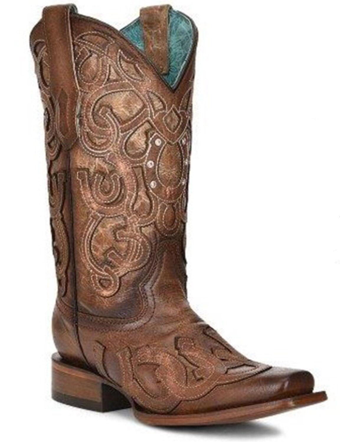Women's Corral Horseshoe Western Boots - Square Toe
