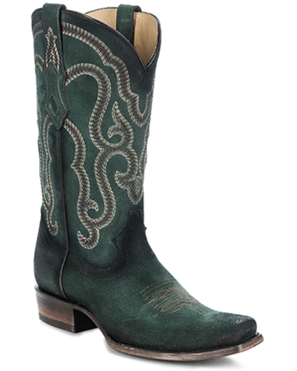 Men's Corral Roughout Embroidered Western Boots - Square Toe