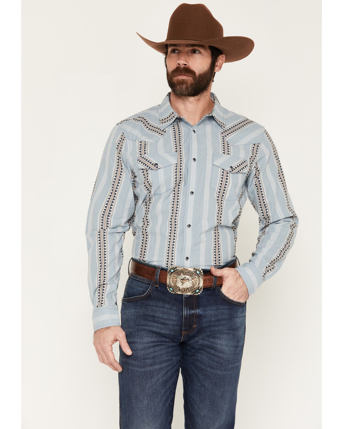 Men's Gibson Trading Co Dusty Southwestern Striped Print Long Sleeve S