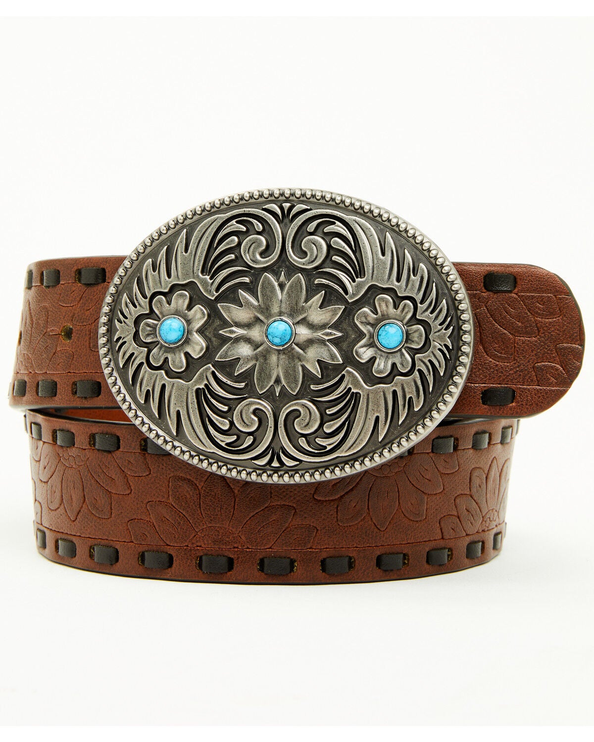 Girls' Shyanne Mila Daisy Embossed Buckle Belt