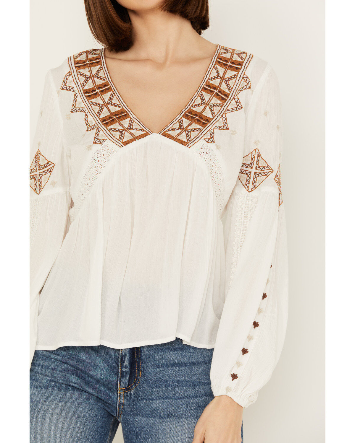 Women's Shyanne Embroidered Boho Top