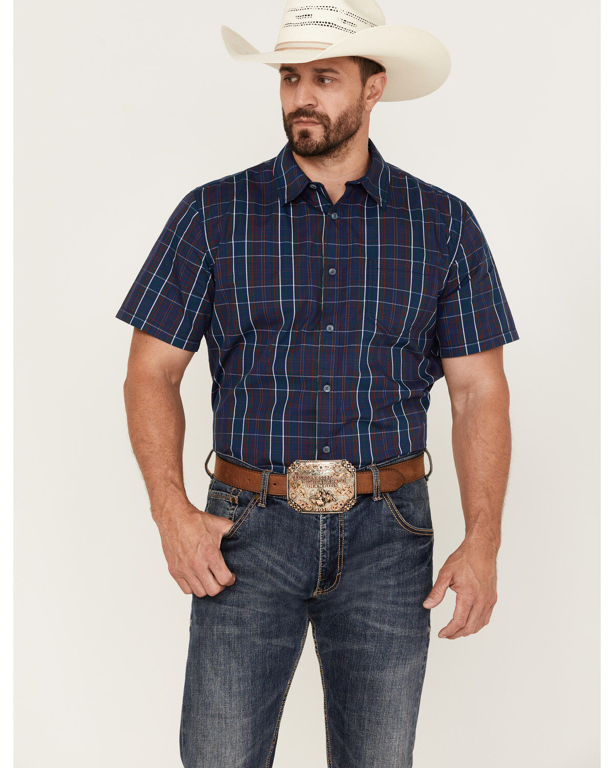 Men's Gibson Lost Leader Plaid Short Sleeve Button Down Western Shirt