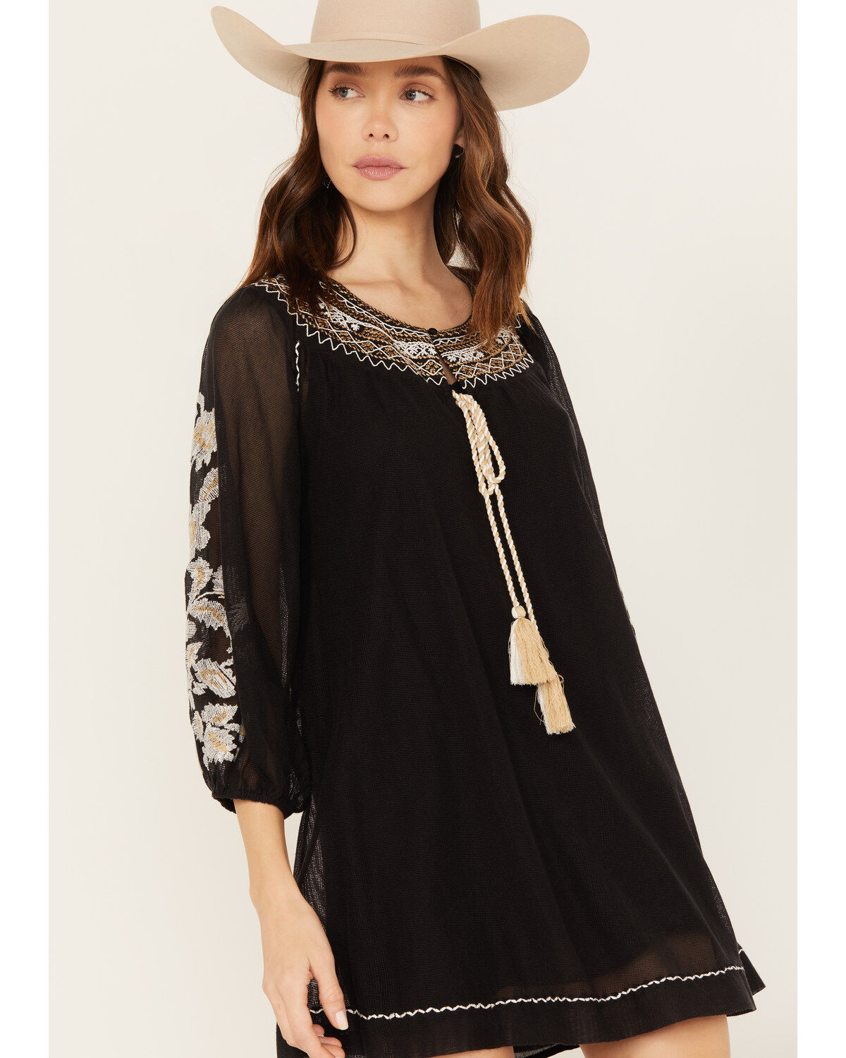 Women's Shyanne Gauze Embroidered Mini Dress