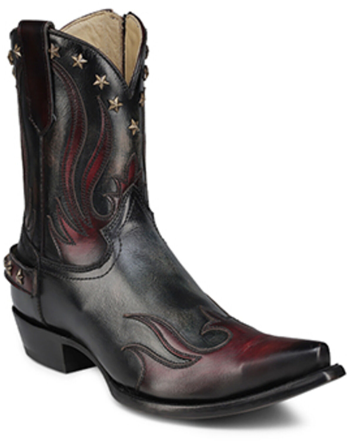 Men's Corral Overlay Short Western Boots - Snip Toe