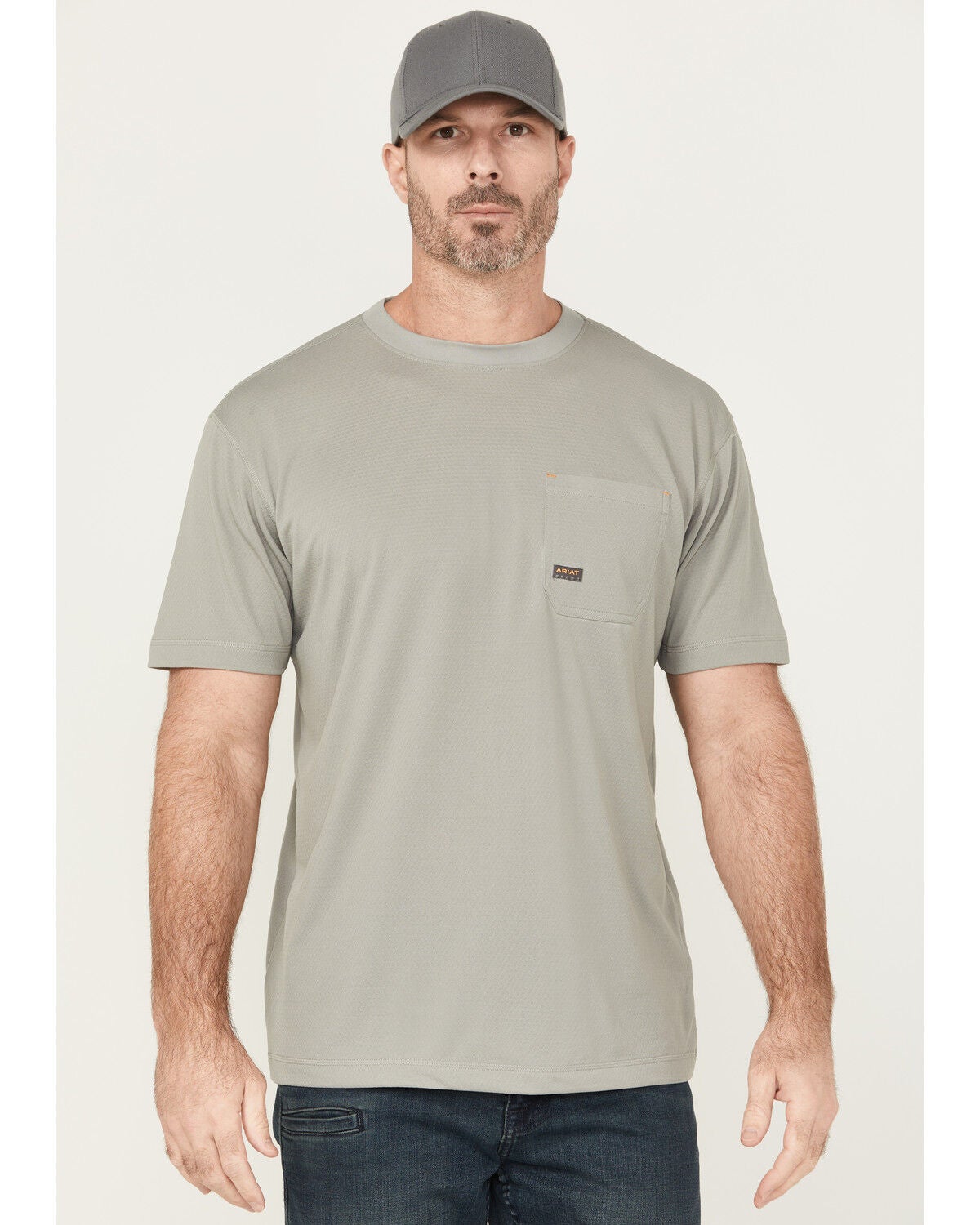 Men's Ariat Rebar Heat Fighter Short Sleeve Pocket Work Shirt