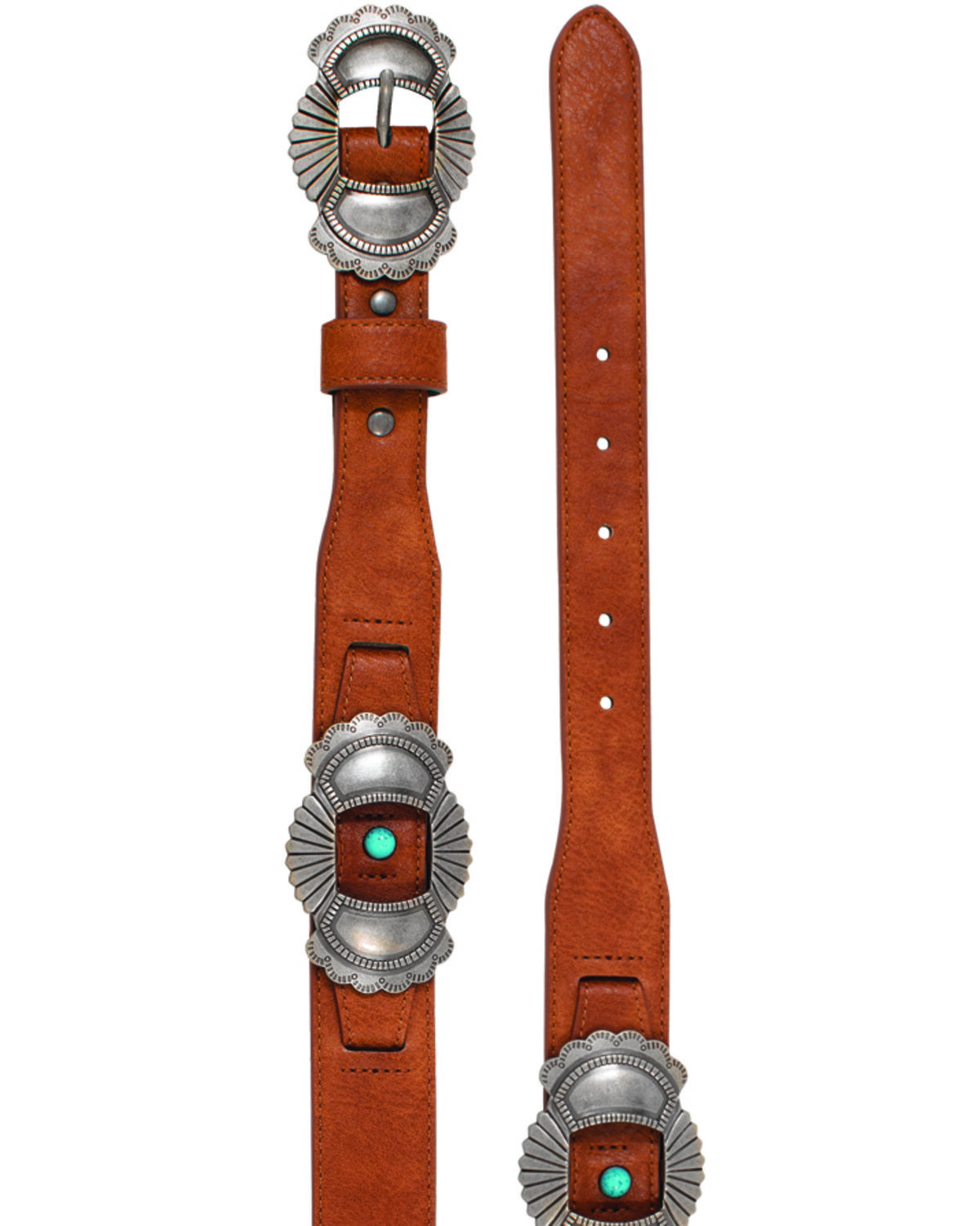 Women's Catchfly Concho and Stone Leather Belt