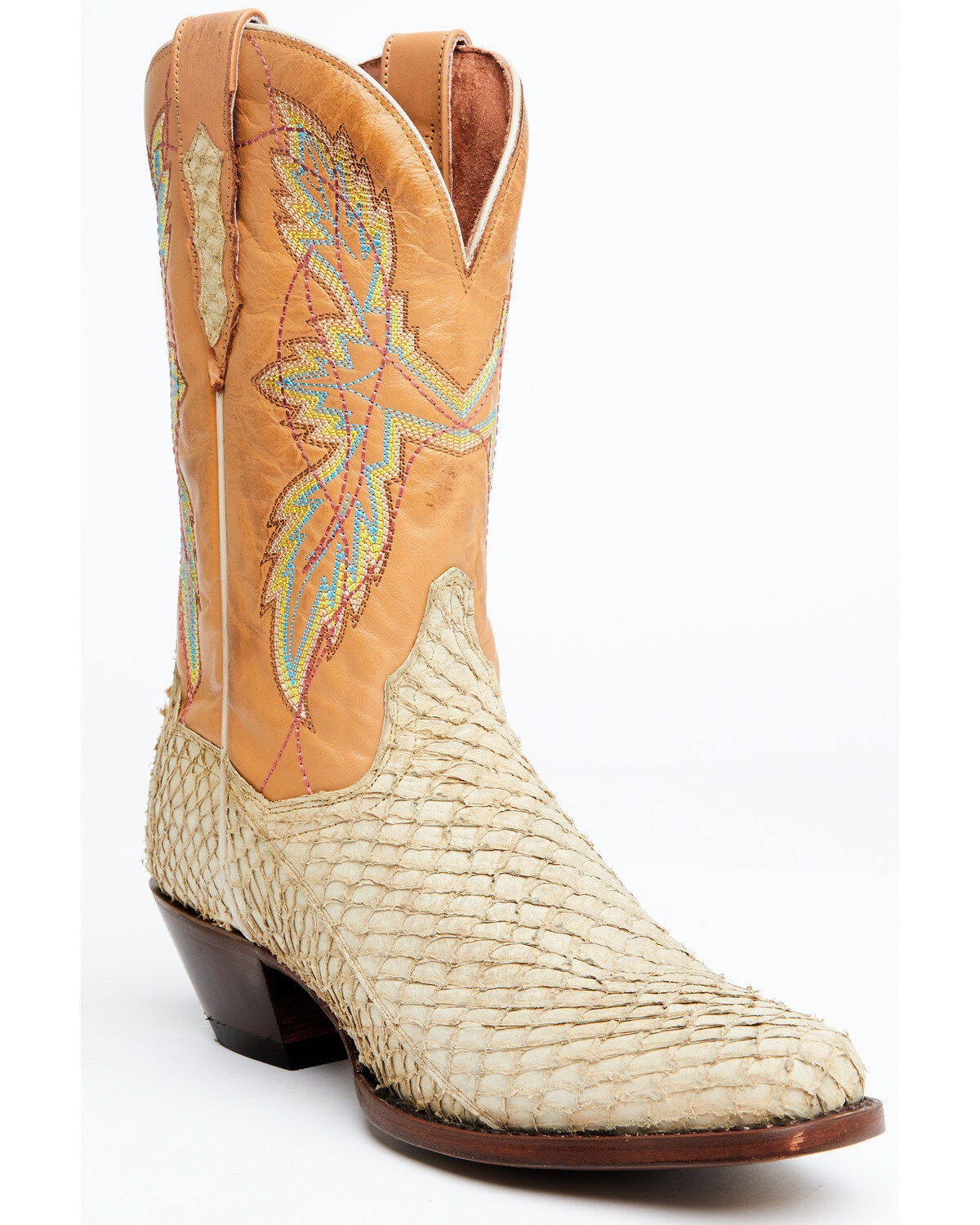 Women's Dan Post Queretaro Exotic Seabass Western Boots - Square Toe