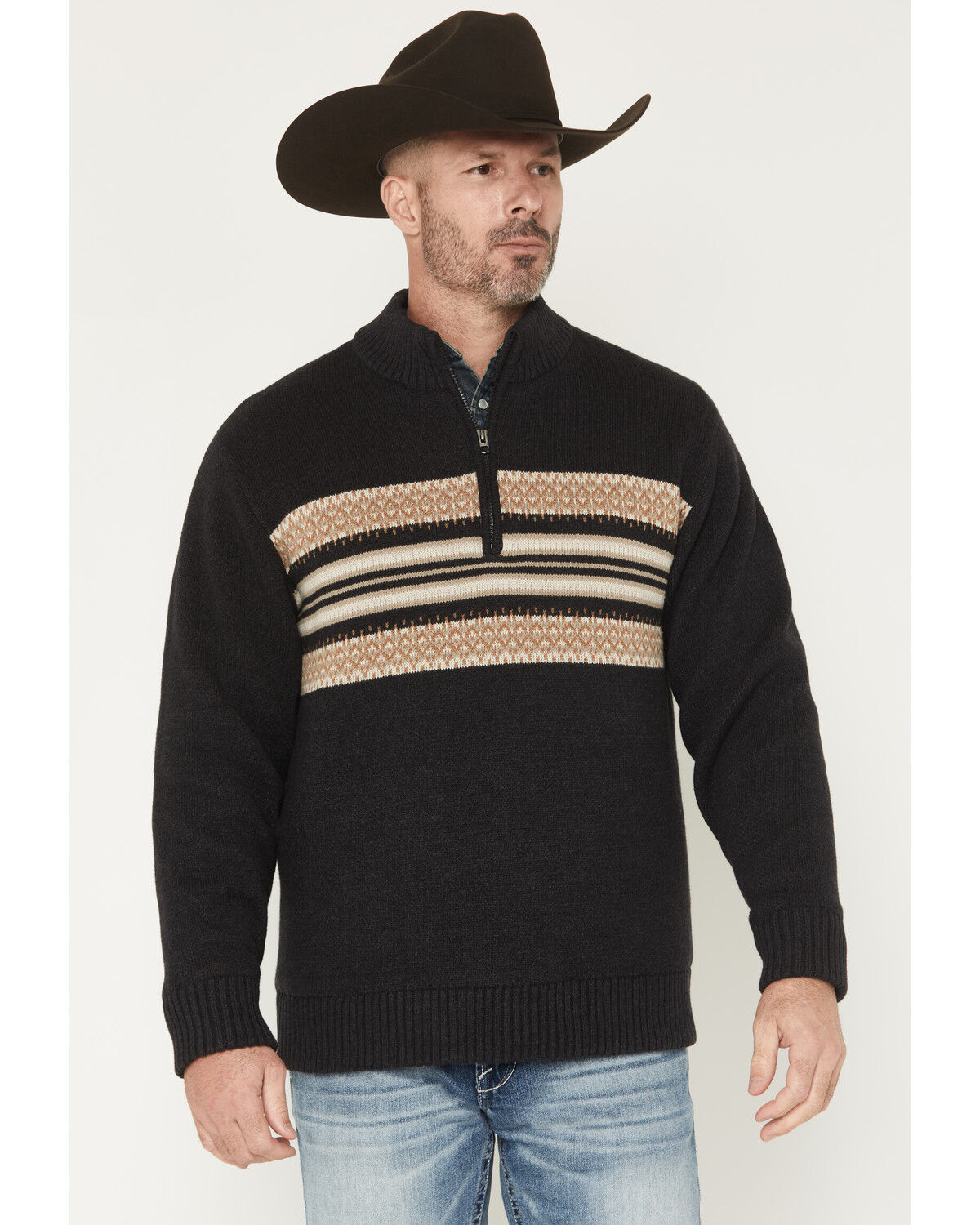 Men's Cinch 1/4 Zip Southwestern Border Print Pullover