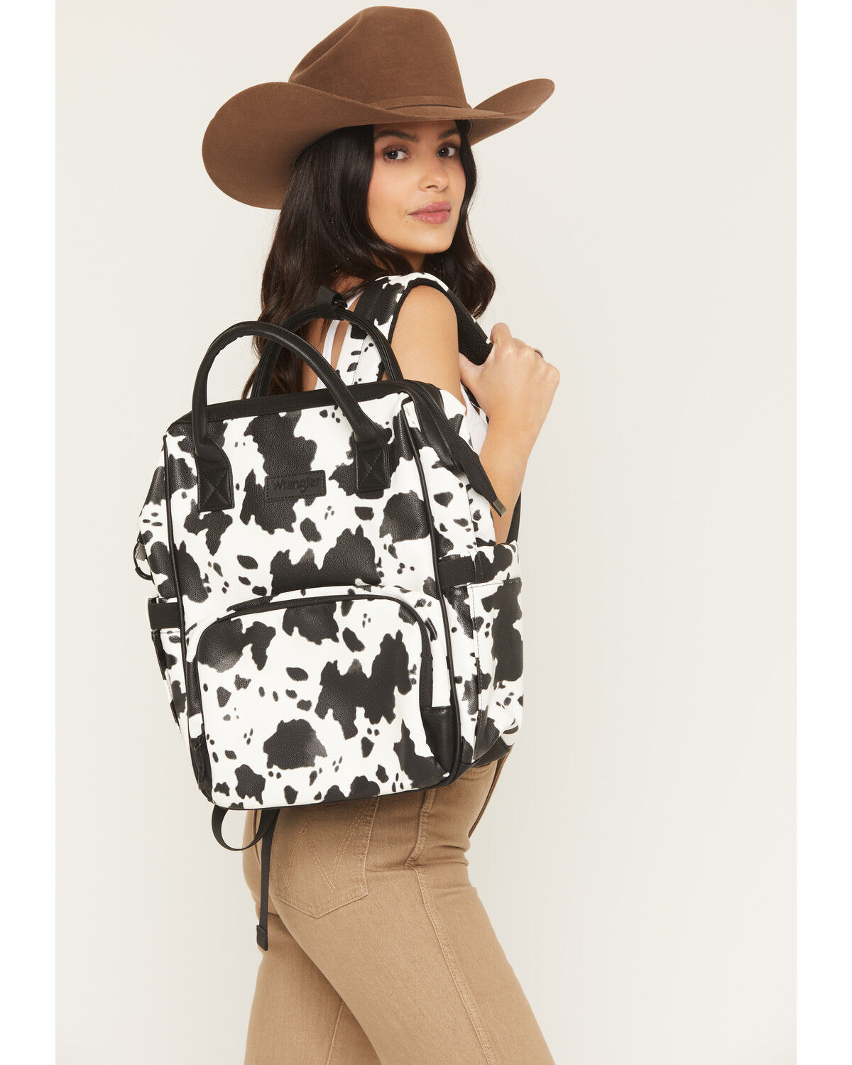Women's Wrangler Cow Print Backpack