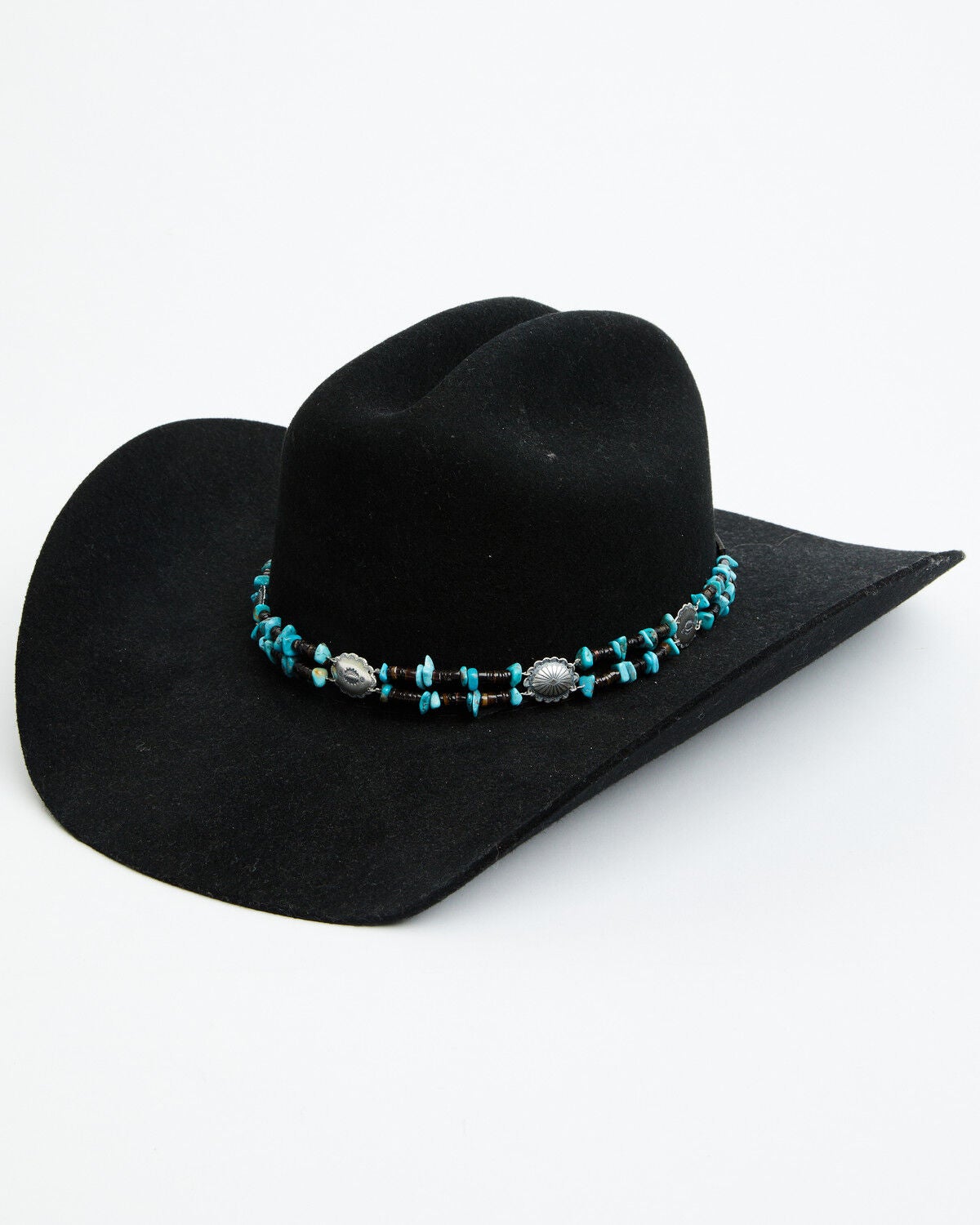 Paige Wallace Turquoise Stone Concho Hat Band