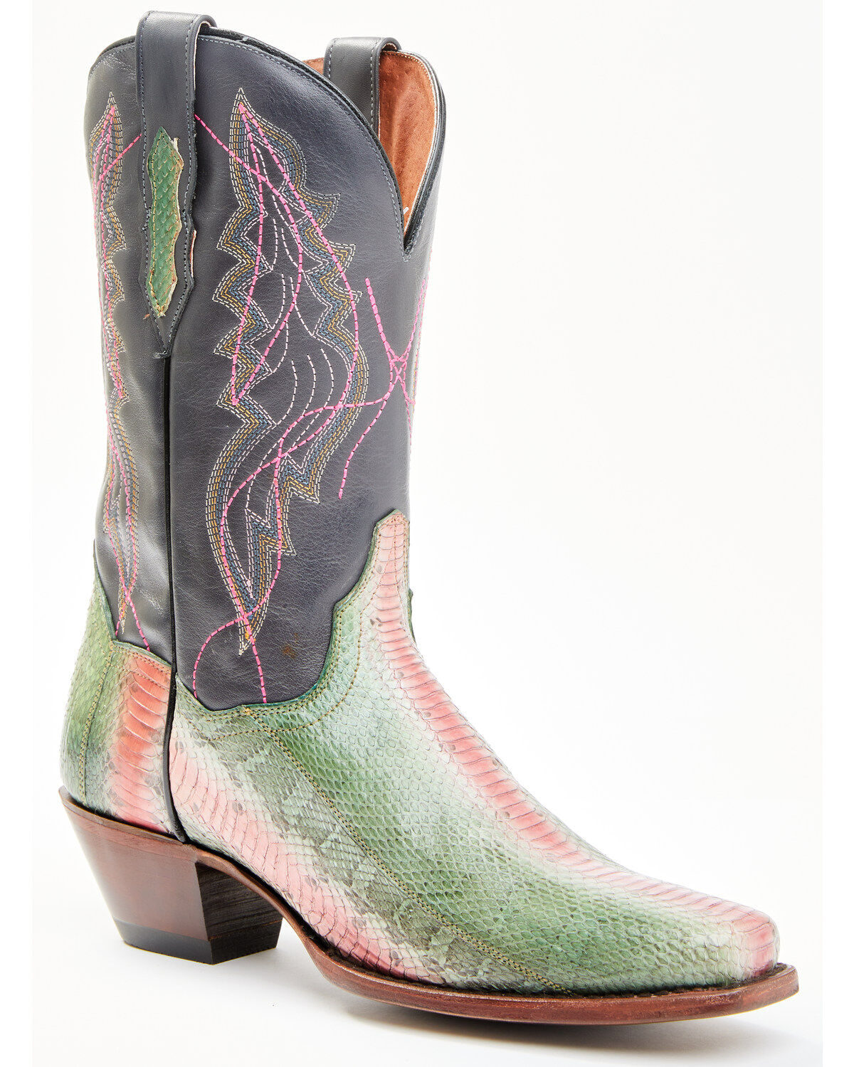Women's Dan Post Exotic Watersnake Skin Western Boots - Square Toe