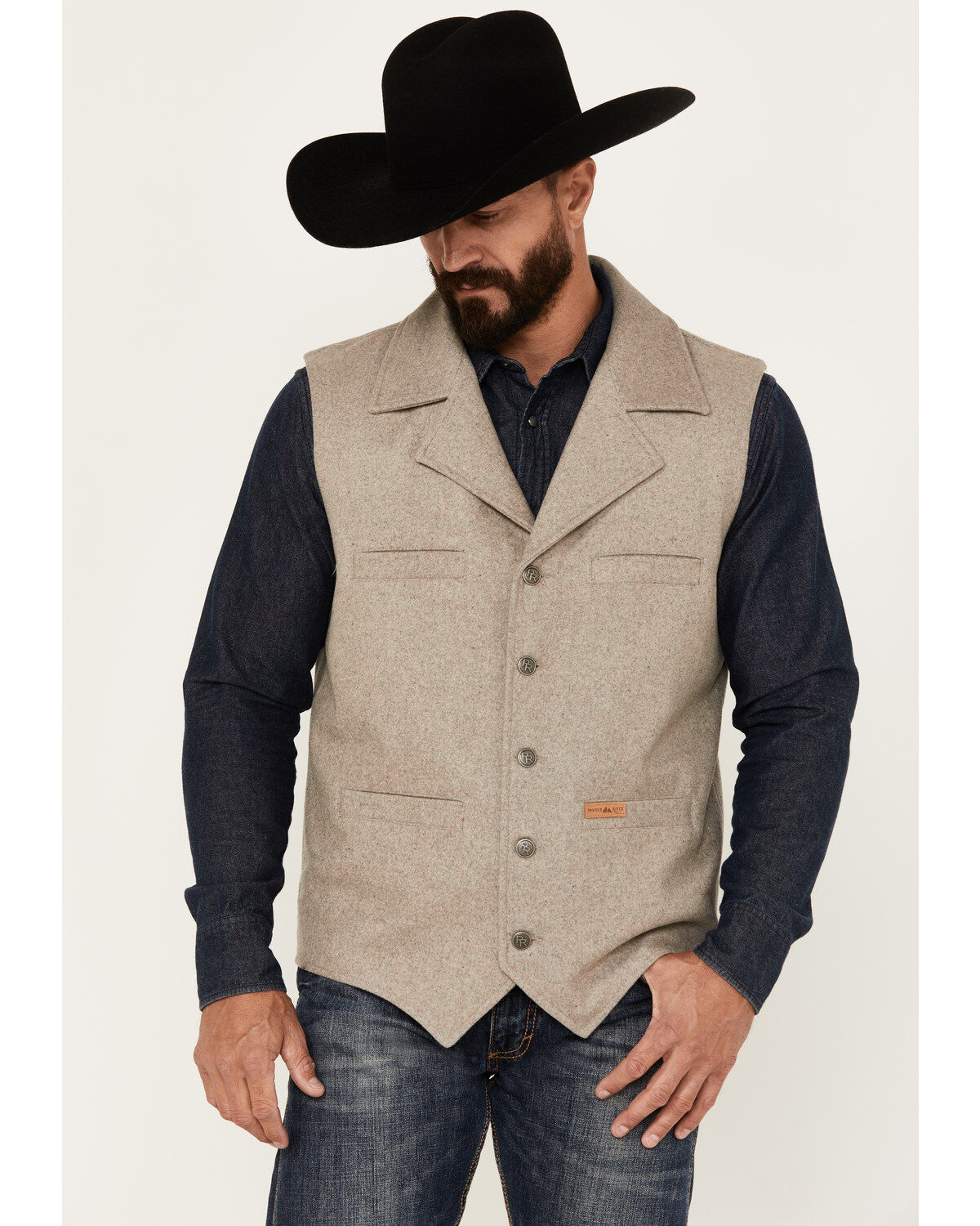 Mens western wool vest hotsell