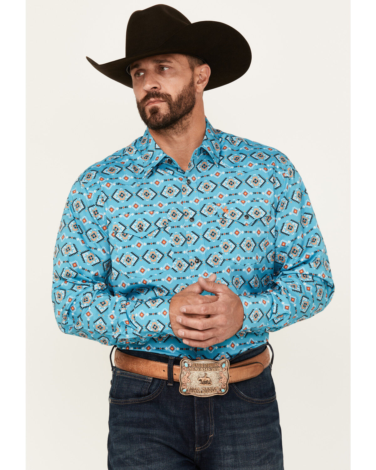 Men's Rodeo Clothing Boot Barn Exclusive Southwestern Print Long Sleev
