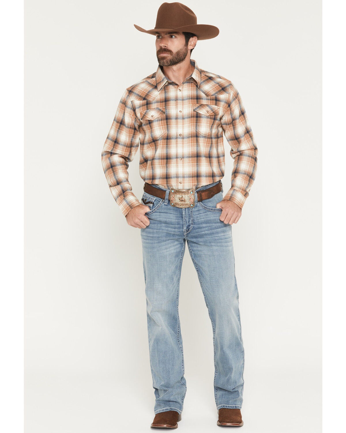 Men's Cody James Cooper Wash Duke Relaxed Bootcut Stretch Denim Jeans