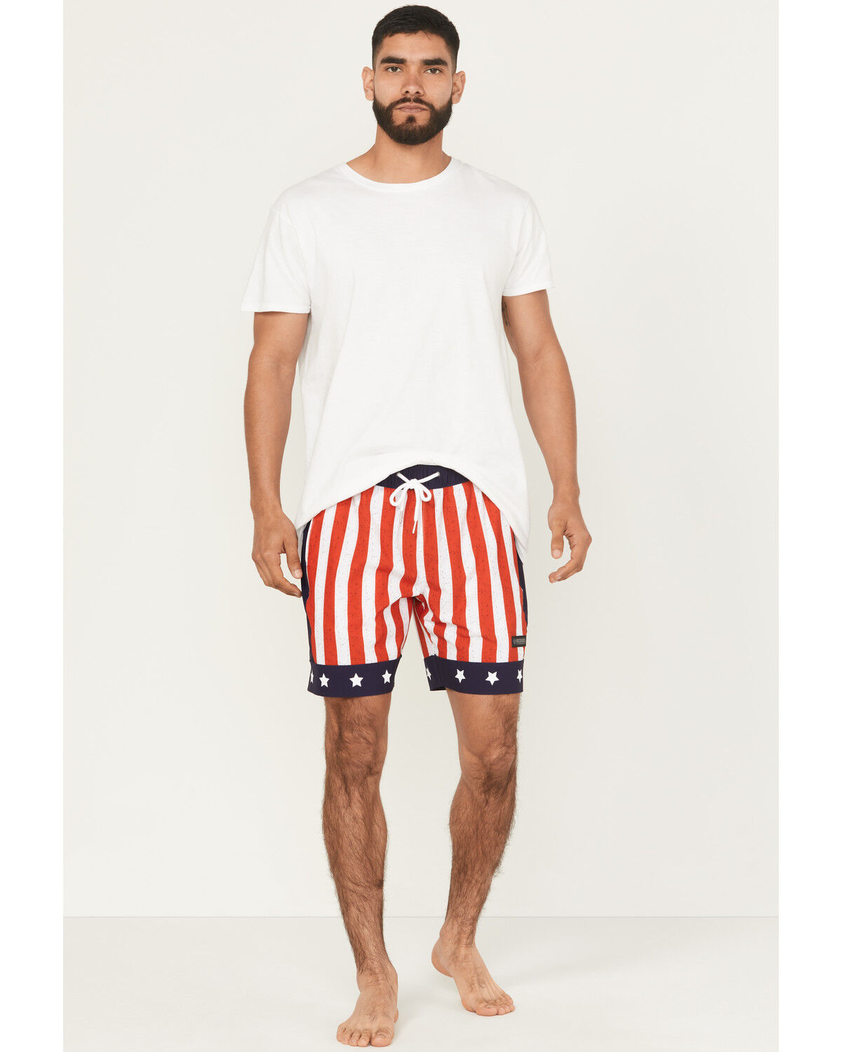 Men's Rock & Roll Denim Americana Stretch Drawcord Shorts