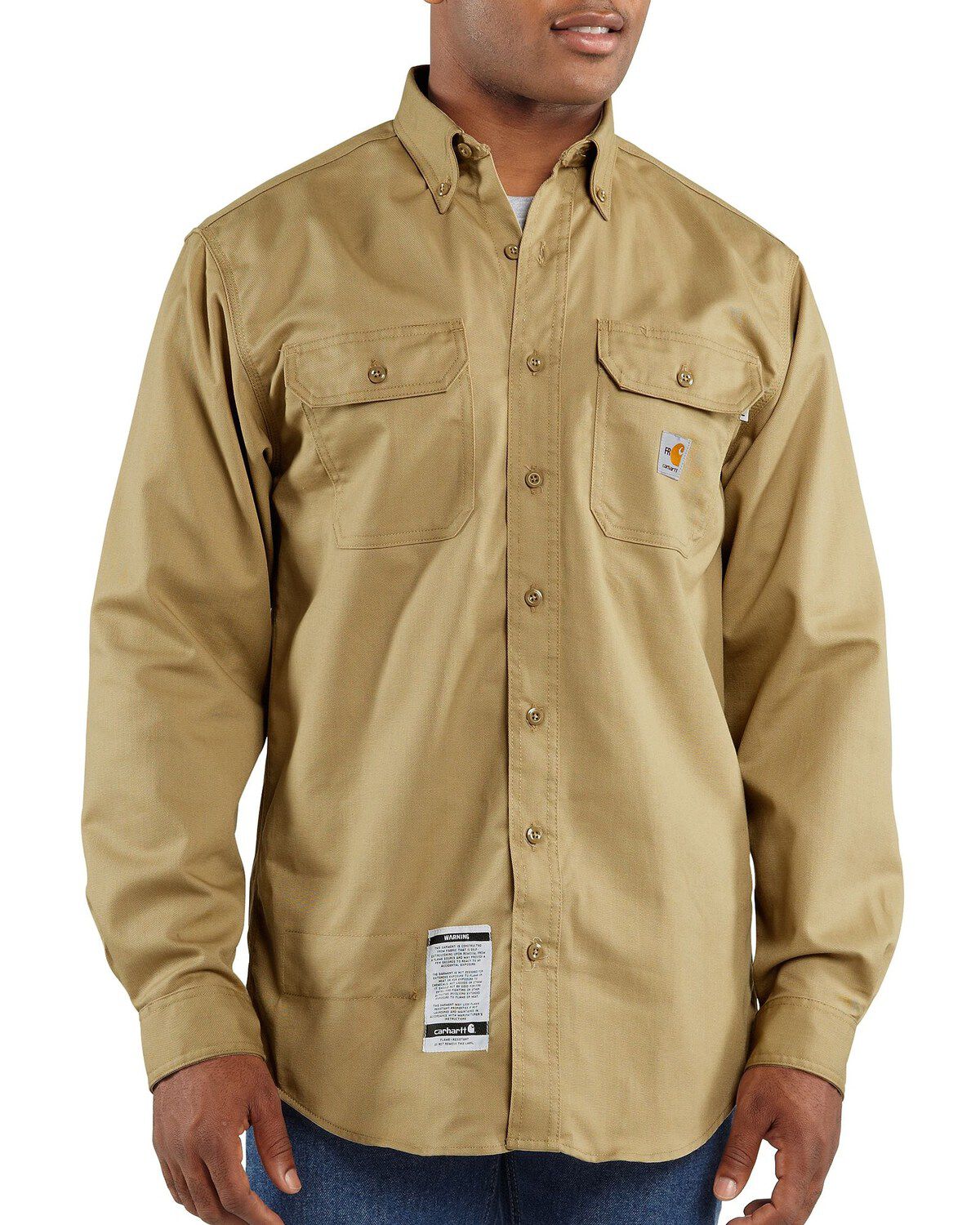 Men's Carhartt FR Solid Long Sleeve Button-Down Work Shirt
