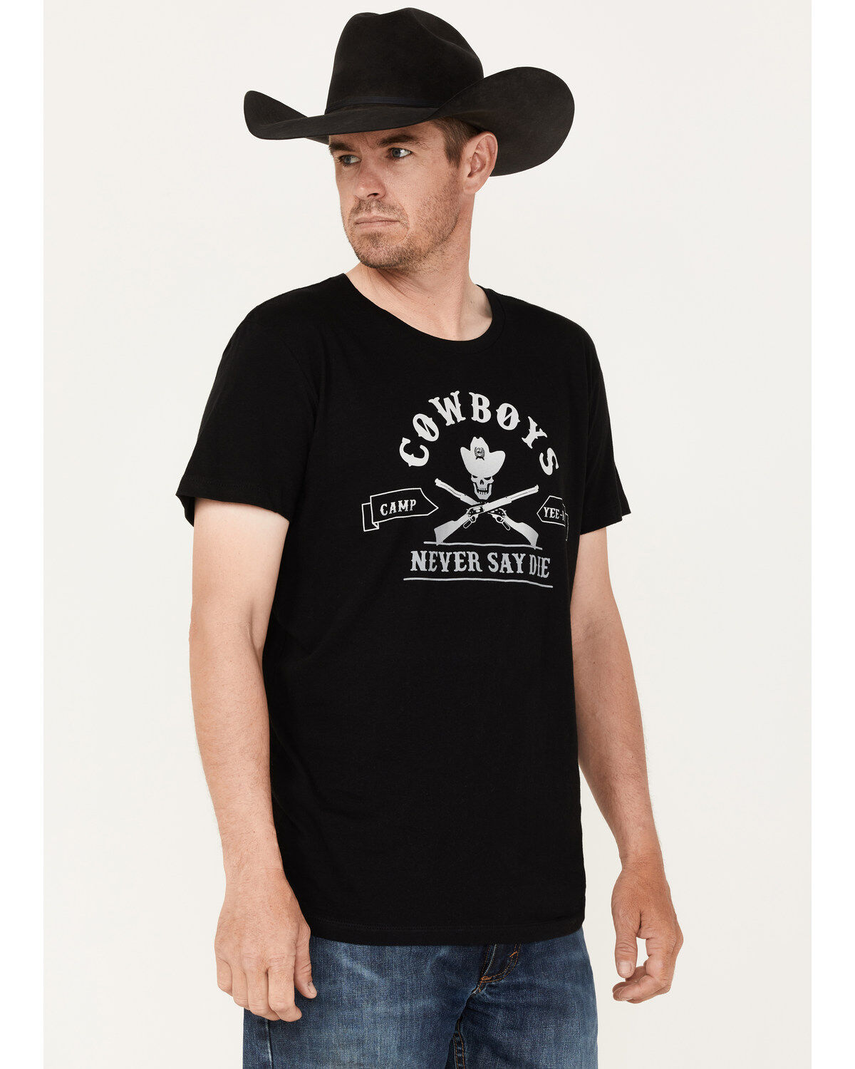 Men's Cinch Camp Yee-Haw Cowboys Never Say Die Graphic T-Shirt