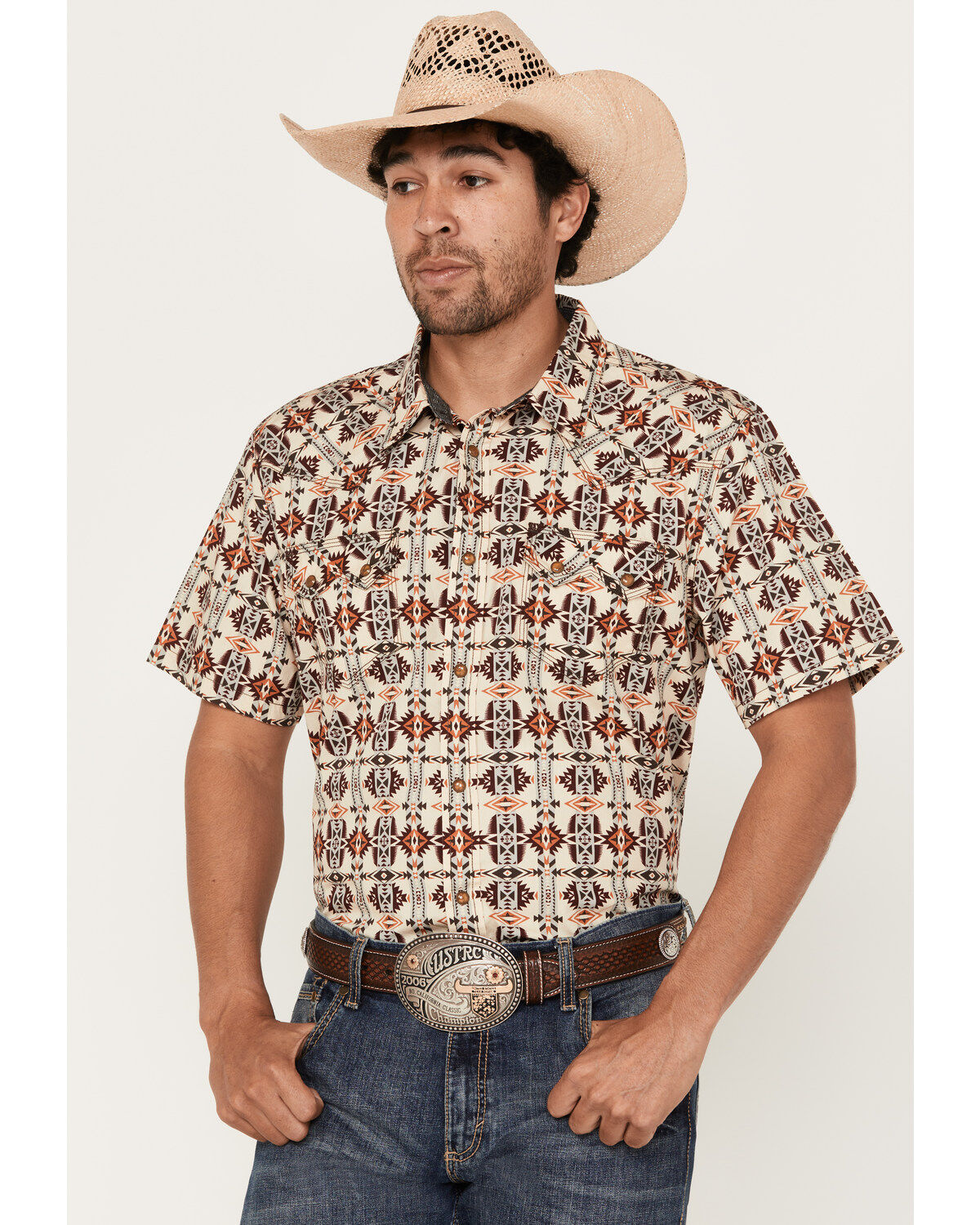 Men's Moonshine Spirit Thunder Cloud Short Sleeve Snap Western Shirt