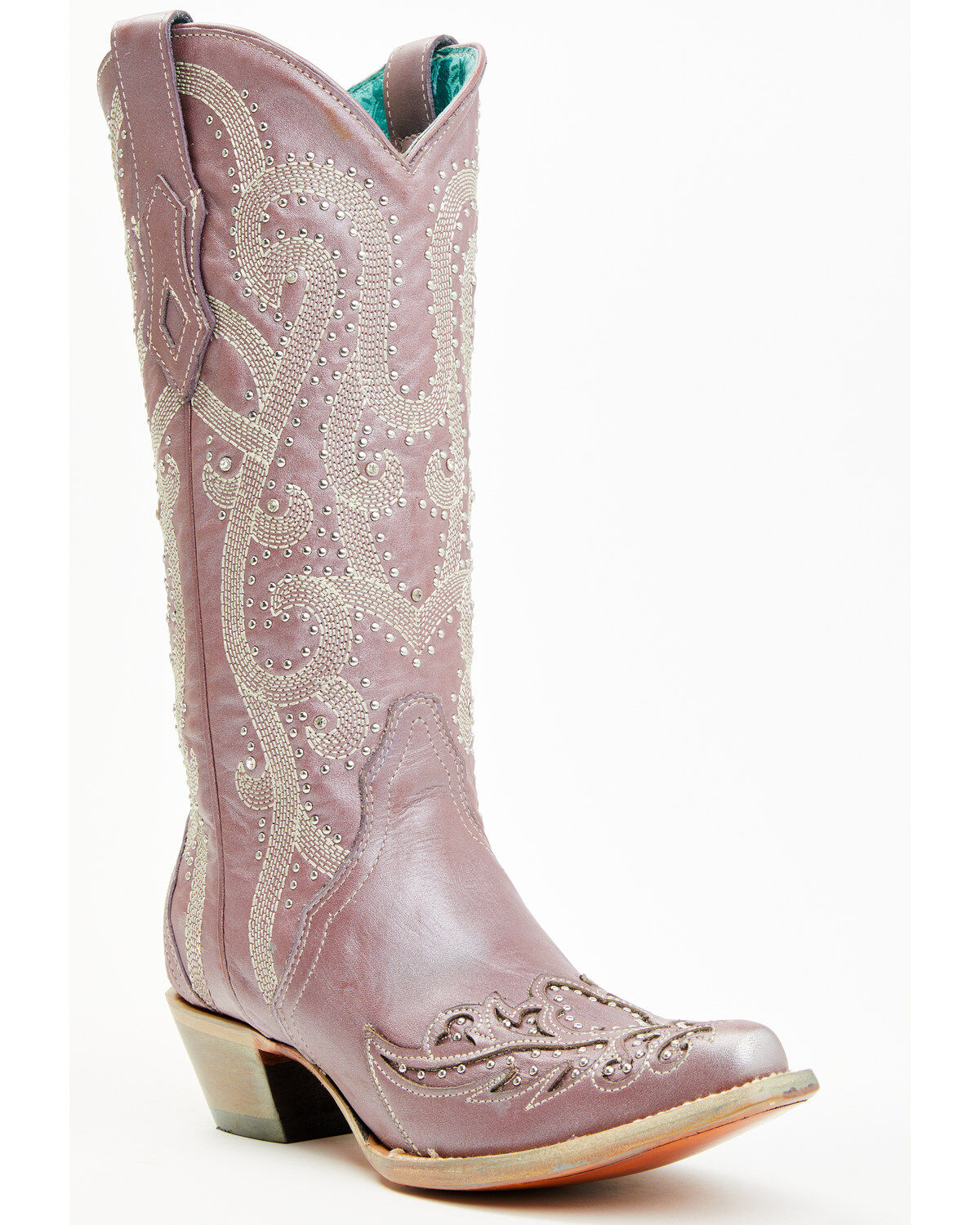 Women's Corral Metallic Embellished Overlay Western Boots - Snip Toe