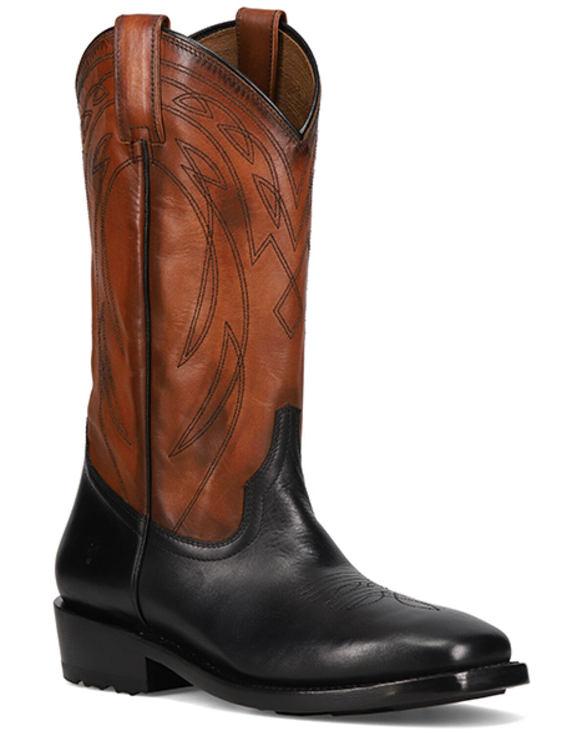 Men's Frye Nash Deco Stitch Western Boots - Broad Square Toe