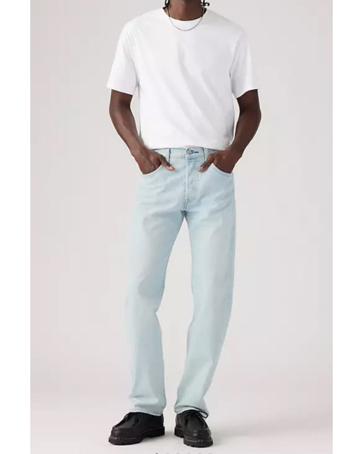 Men's Levi's 501 '93 Light Wash Straight Leg Relaxed Fit Stretch Denim