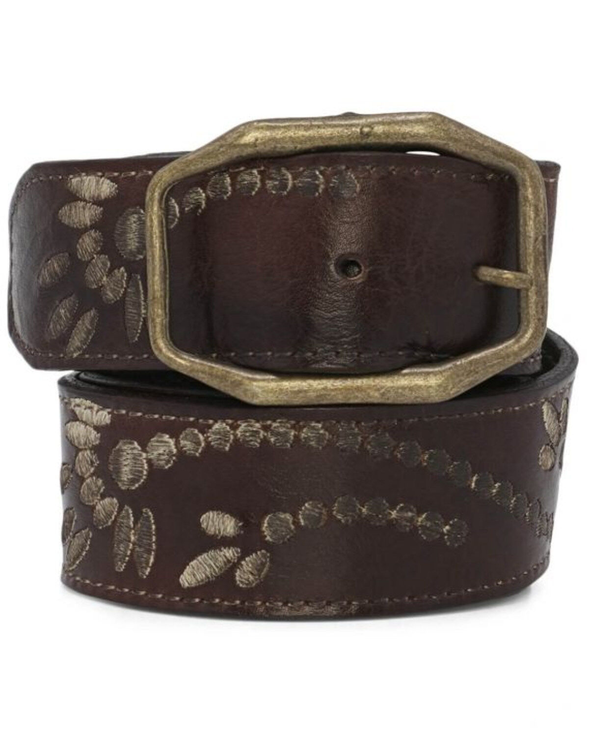 Women's Bed Stu Mohawk Rustic Floral Embroidery Belt
