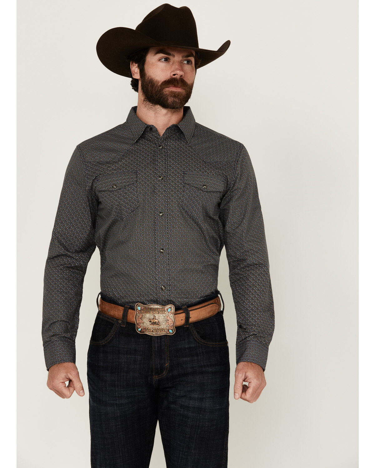 Men's Gibson Trading Co Northern Light Geo Print Long Sleeve Snap West