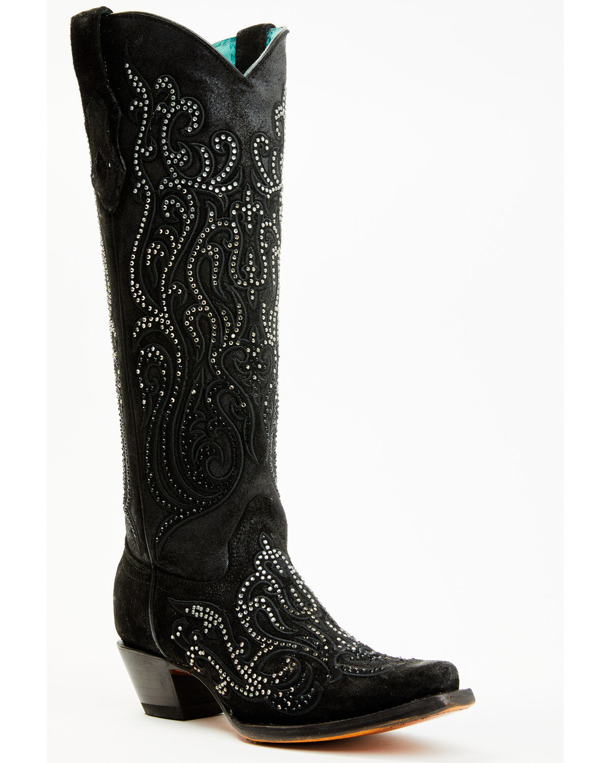 Women's Corral Crystal Embroidered Tall Western Boots - Snip Toe