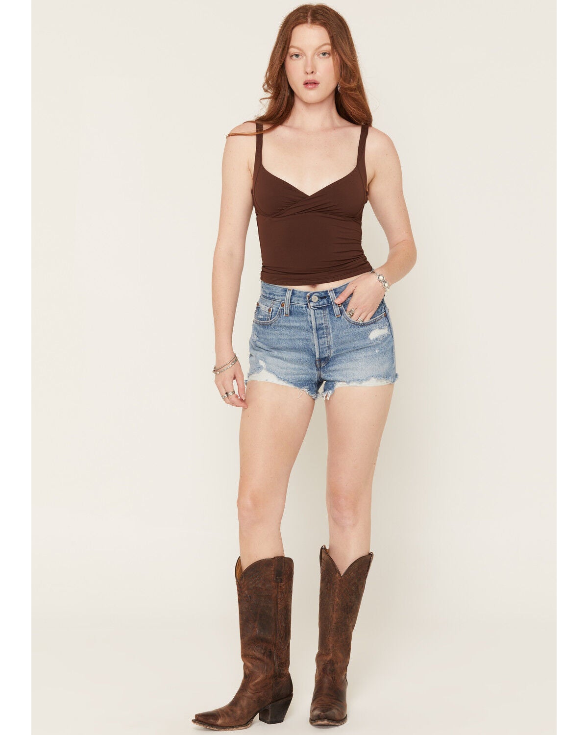 Women's Levi's Medium Wash High Rise 501 Original Denim Shorts