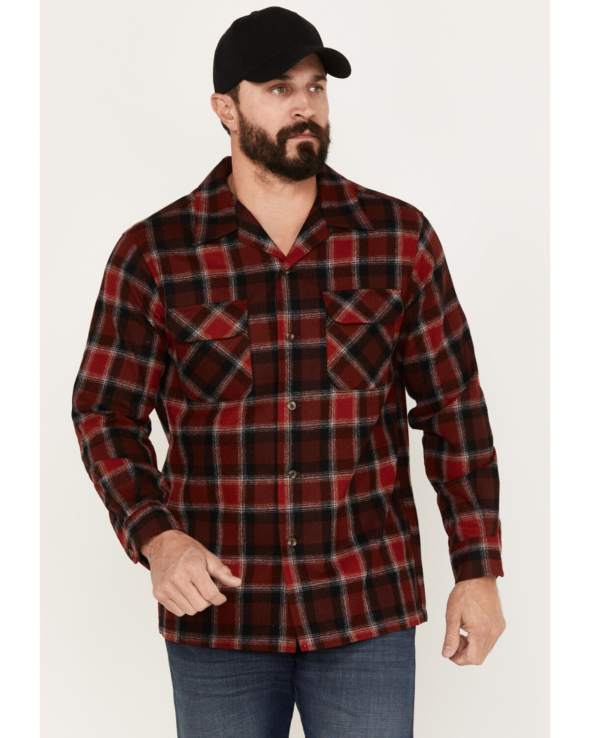 Men's Pendleton Boardshirt Plaid Button Down Long Sleeve Western Shirt