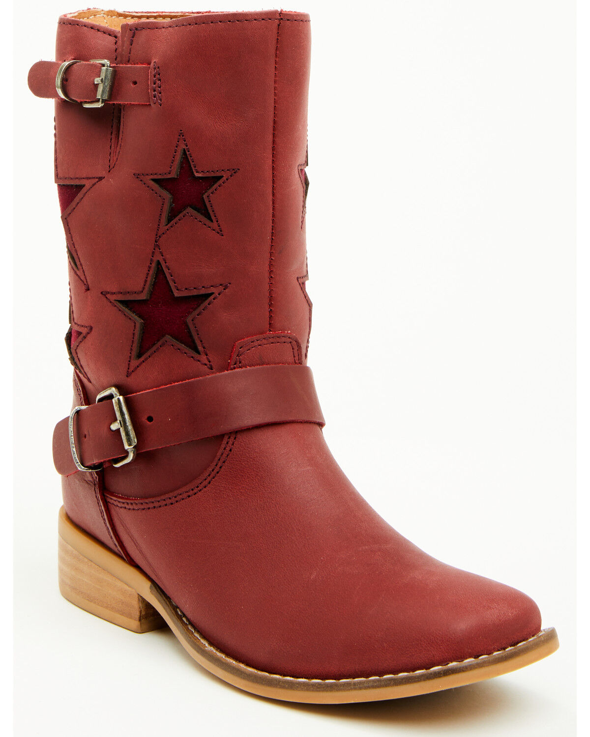 Girls' Dingo Little Blacklist Star Inlay Harness Boots - Square Toe