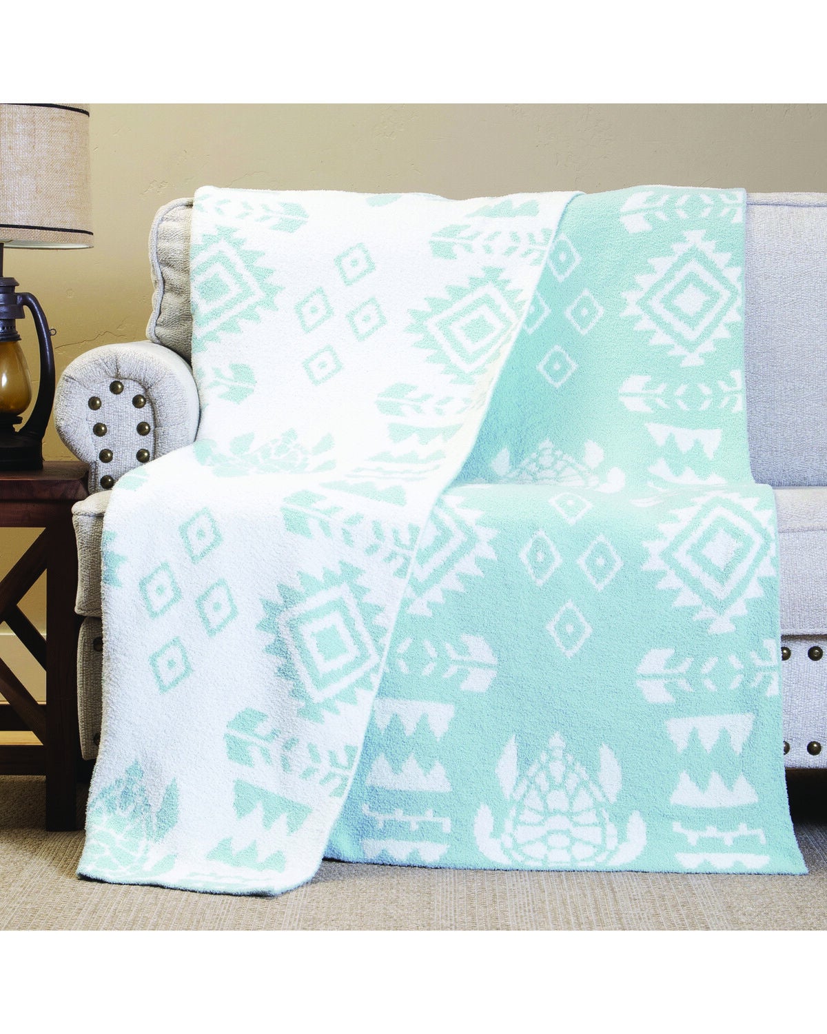 Carstens Home Seaglass Stretchy Blanket