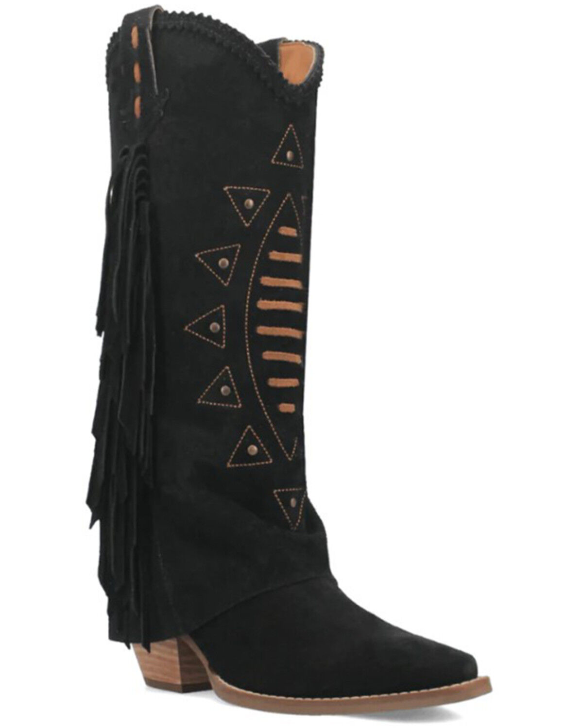 Women's Dingo Spirit Trail Fringe Tall Western Boots - Round Toe
