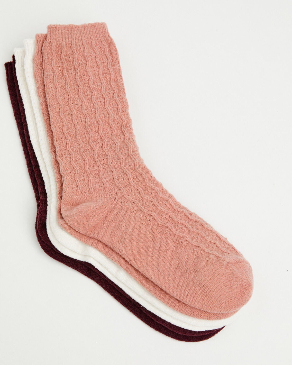 Women's Boot Barn Cozy Luxe Textured Socks - 3 Pack