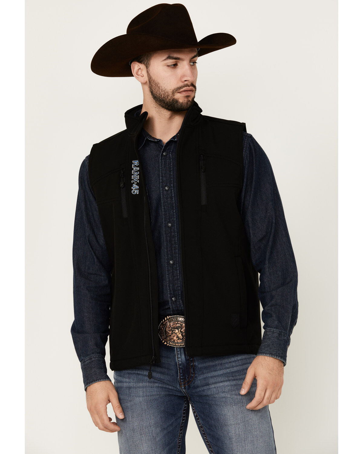 Men's RANK 45 Ralington Embroidered Softshell Vest