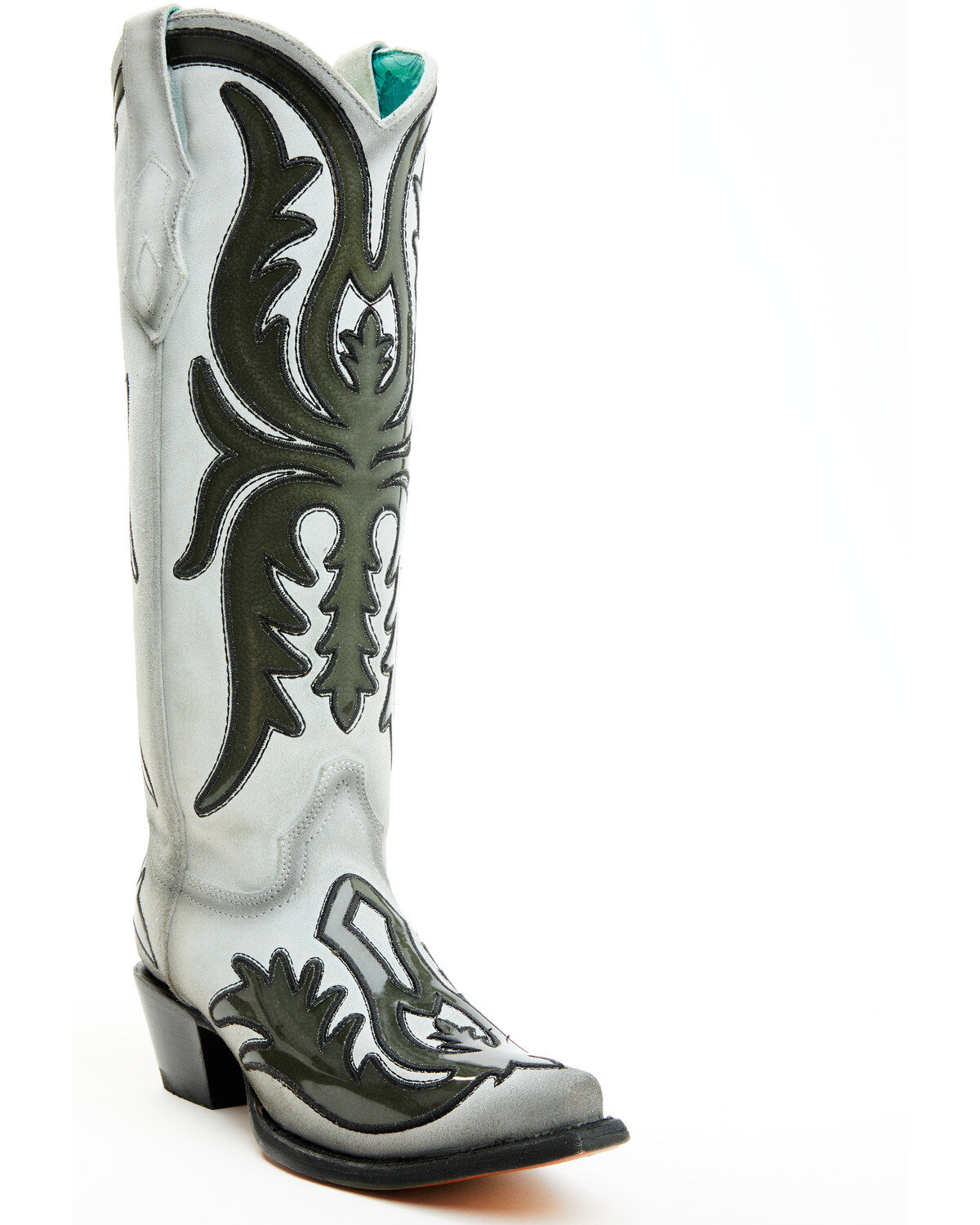 Women's Corral Polymer Blacklight Overlay Tall Western Boots - Snip To