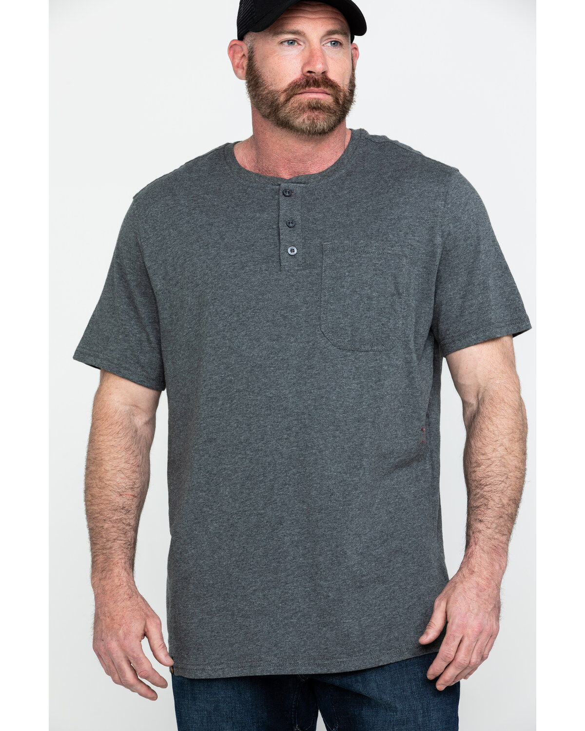 Men's Hawx Pocket Henley Short Sleeve Work T-Shirt