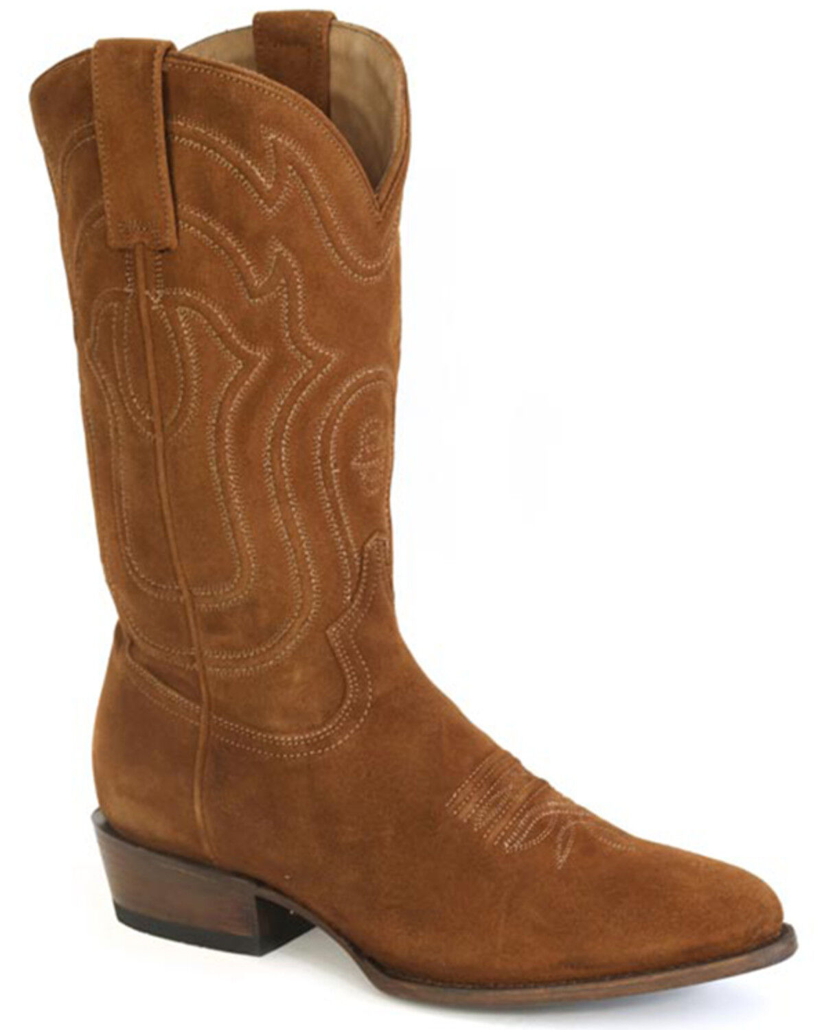 Men's Stetson James Suede Western Boots - Round Toe