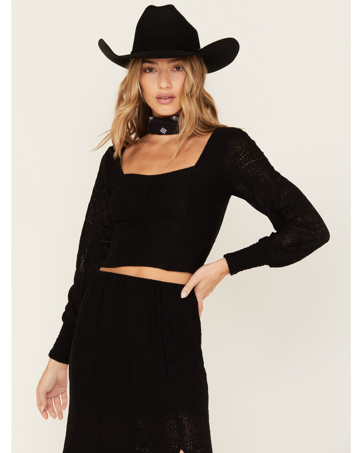 Women's Idyllwind Dallas Smocked Lace Crop Top