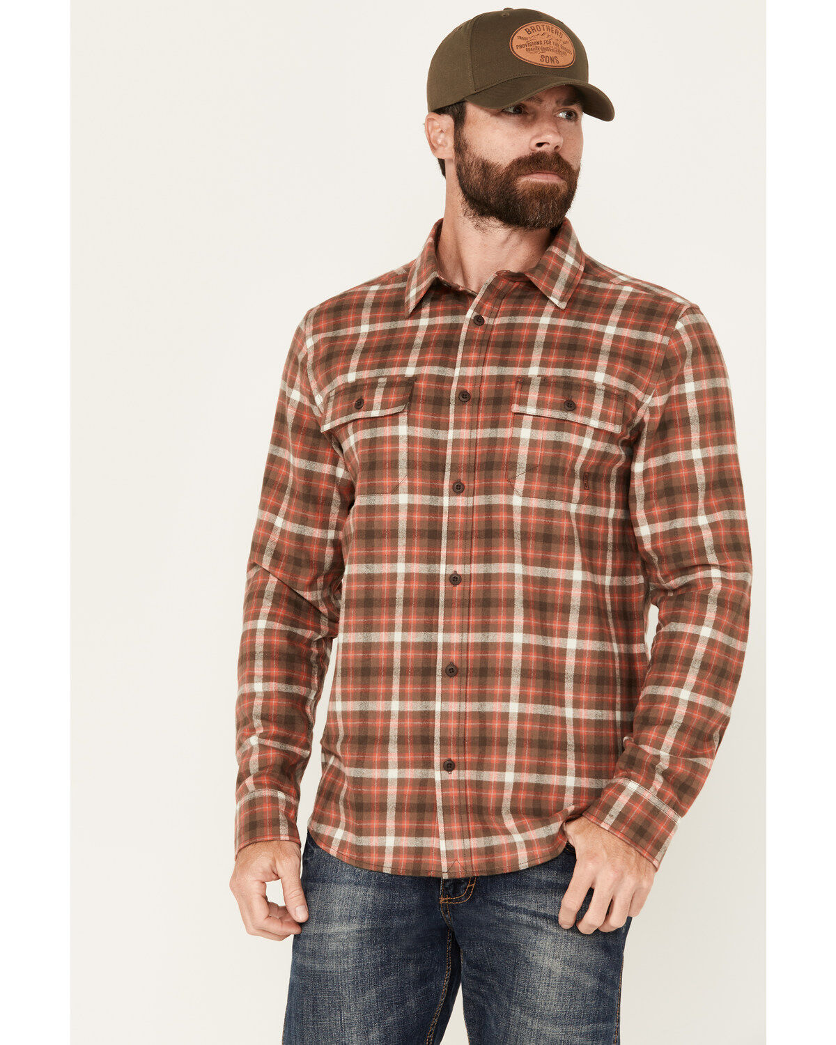 Men's Brothers and Sons Bosque Everyday Plaid Print Long Sleeve Button