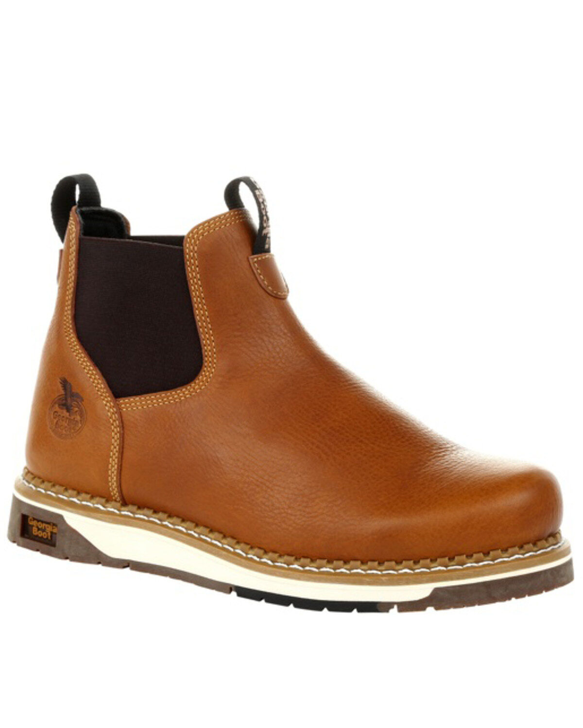 Men's Georgia Boot AMP LT Wedge Chelsea Work Boots - Soft Toe