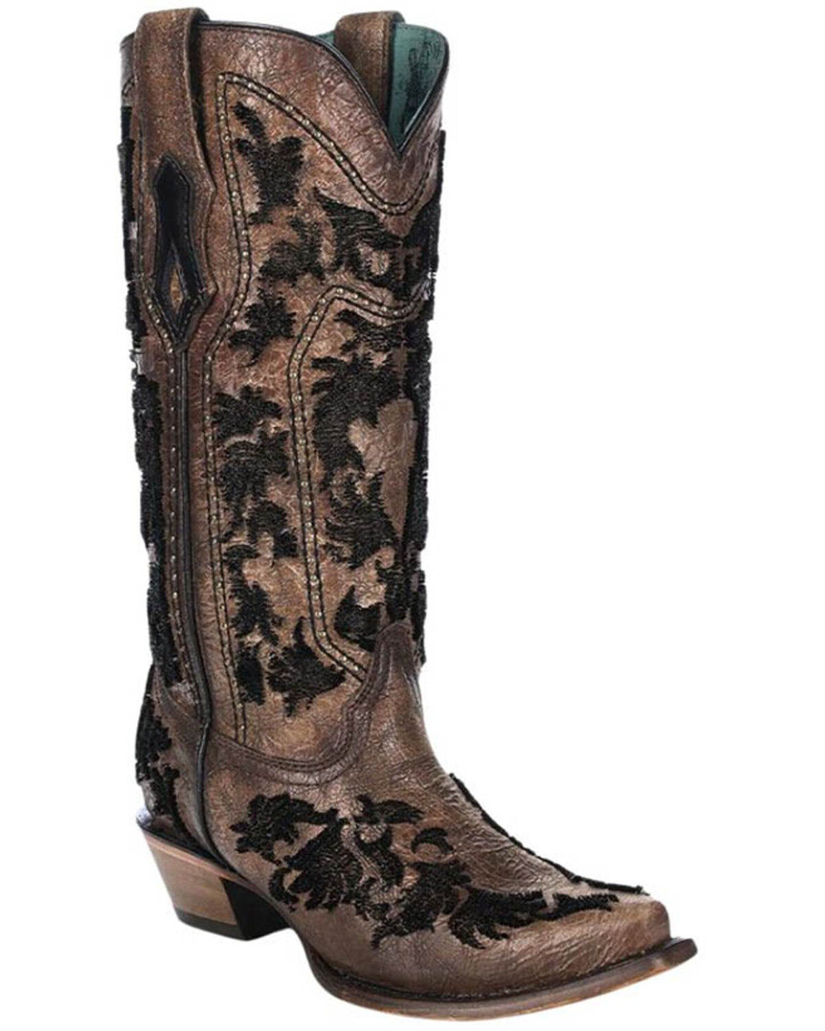 Women's Corral Crackled Bristle Western Boots - Snip Toe