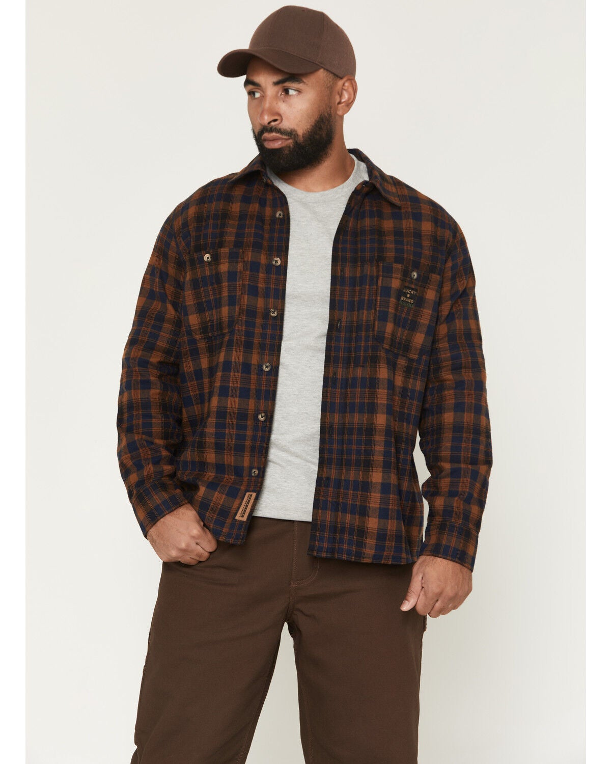 Men's Lucky Brand Workwear Elstar Plaid Print Long Sleeve Button-Down