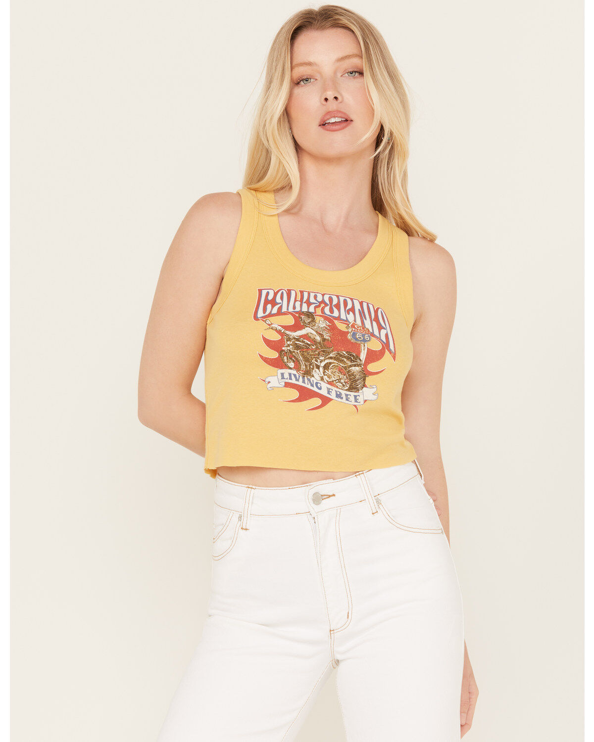 Women's Youth in Revolt California Motorcycle Cropped Tank