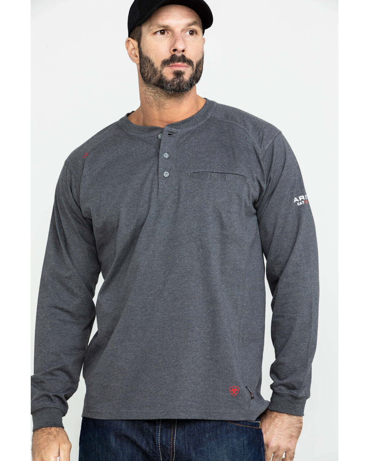 Men's Ariat FR Air Henley Long Sleeve Work Shirt
