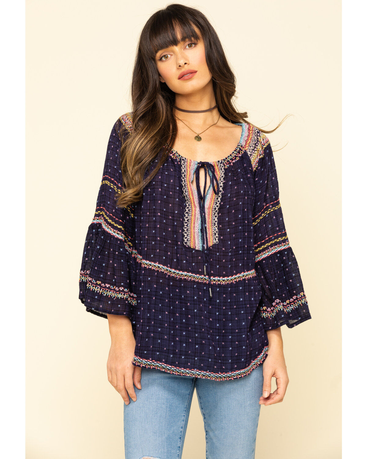 Women's Free People Talia Embroidered Blouse