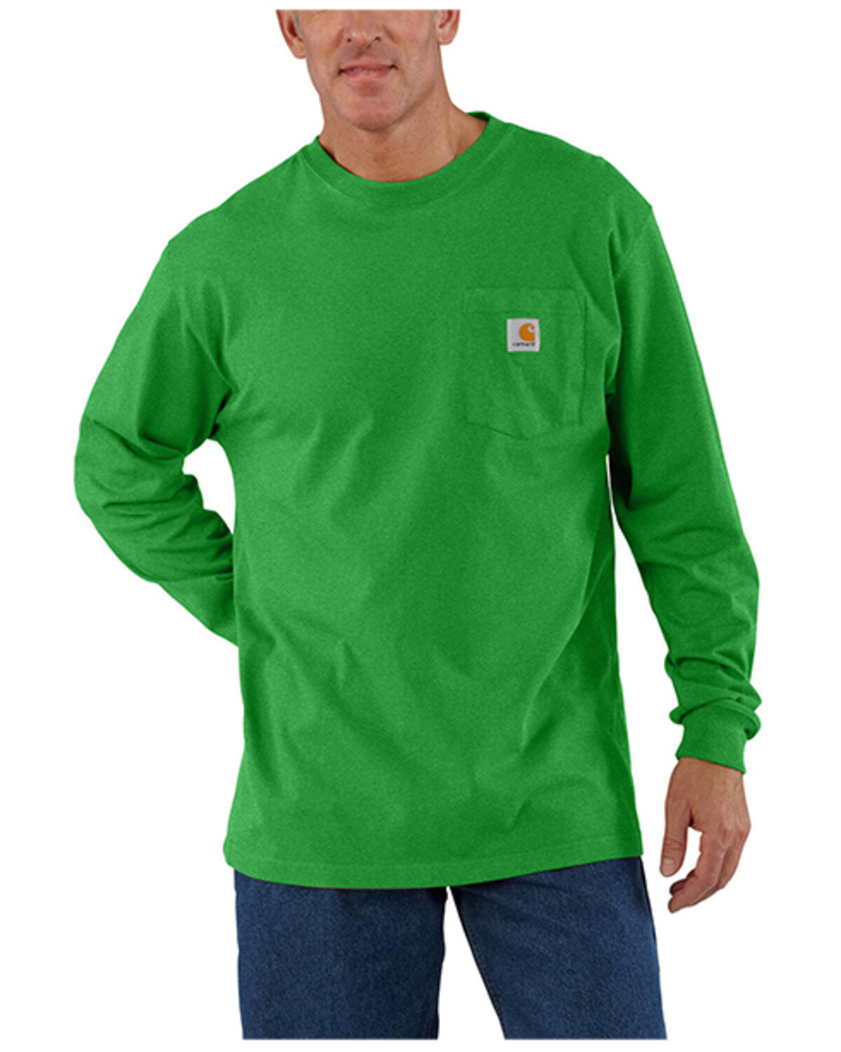 Men's Carhartt Loose Fit Heavyweight Long Sleeve Pocket Work T-Shirt